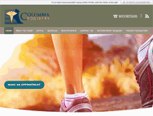 Tablet Screenshot of columbiapodiatrist.com